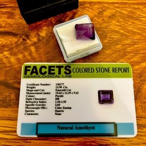 13.9ct Loose Amethyst Stone